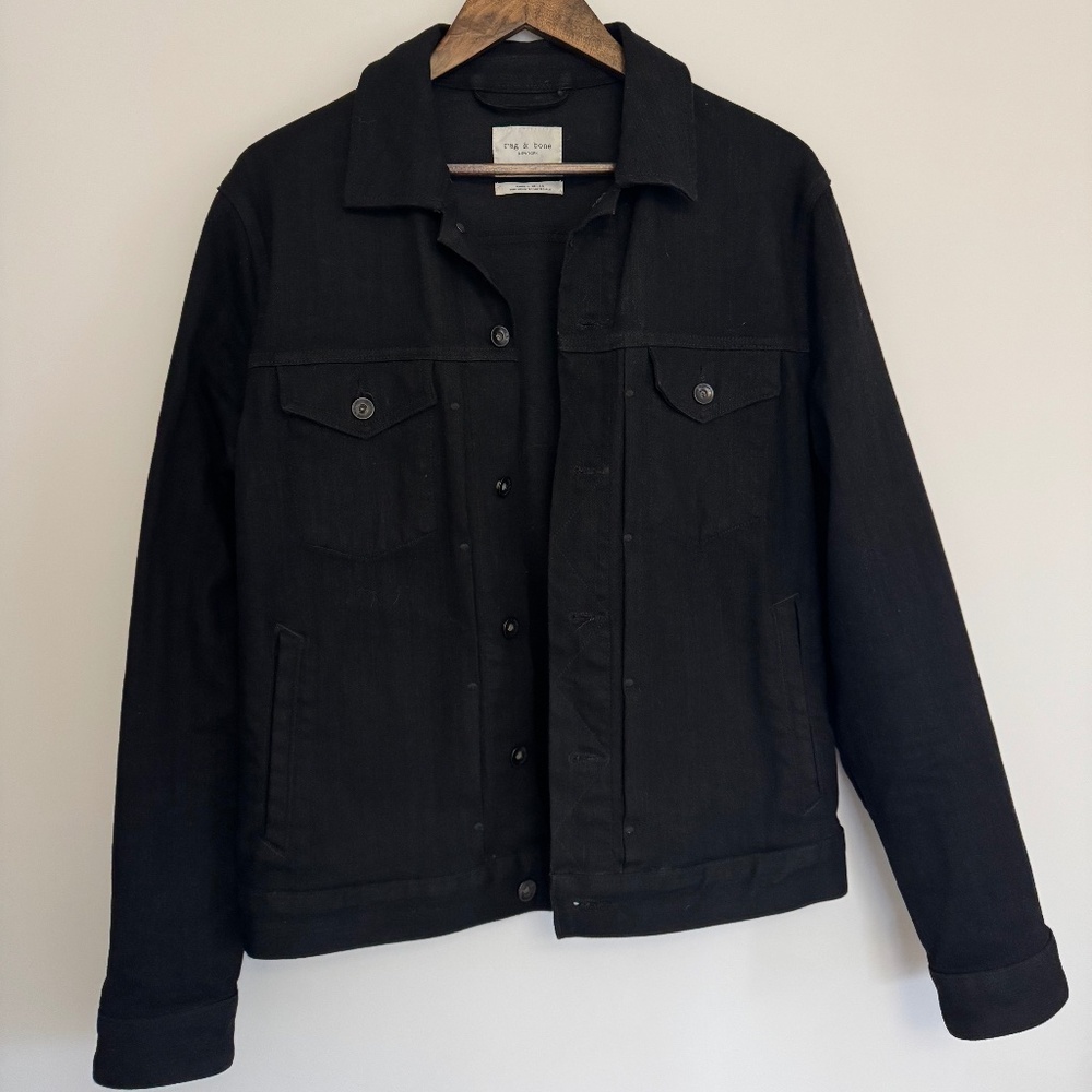 Rag & Bone Black Denim Jacket